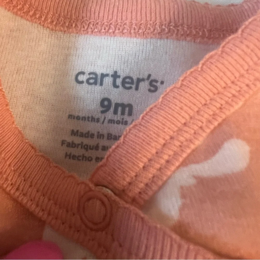 Carter's Peach Baby footie and pant set